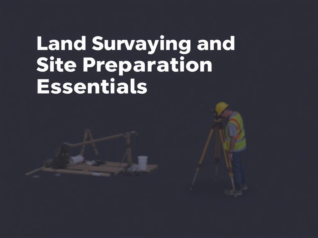     Land Surveying and Site Preparation Essentials. Utilities, access, and staging the site