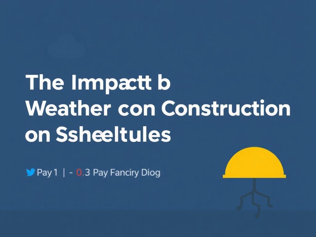 The Impact of Weather on Construction Schedules. Real-world examples and lessons learned The Impact of Weather on Construction Schedules. Real-world examples and lessons learned
