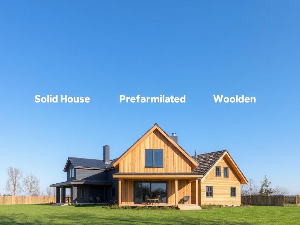 Moderne Haustypen im Vergleich: Massivhaus, Fertighaus, Holzhaus. Kurze, vergleichende Tabelle Moderne Haustypen im Vergleich: Massivhaus, Fertighaus, Holzhaus. Kurze, vergleichende Tabelle