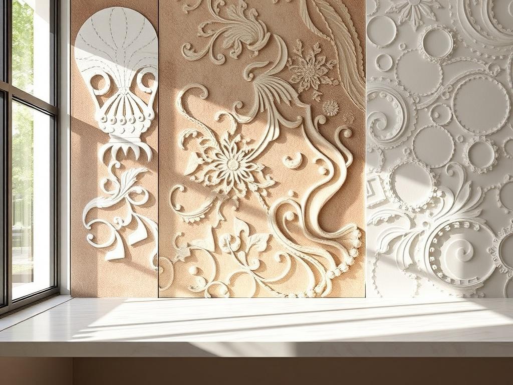     Les finitions intérieures : tendances actuelles. Textures et reliefs : jouer avec la lumière