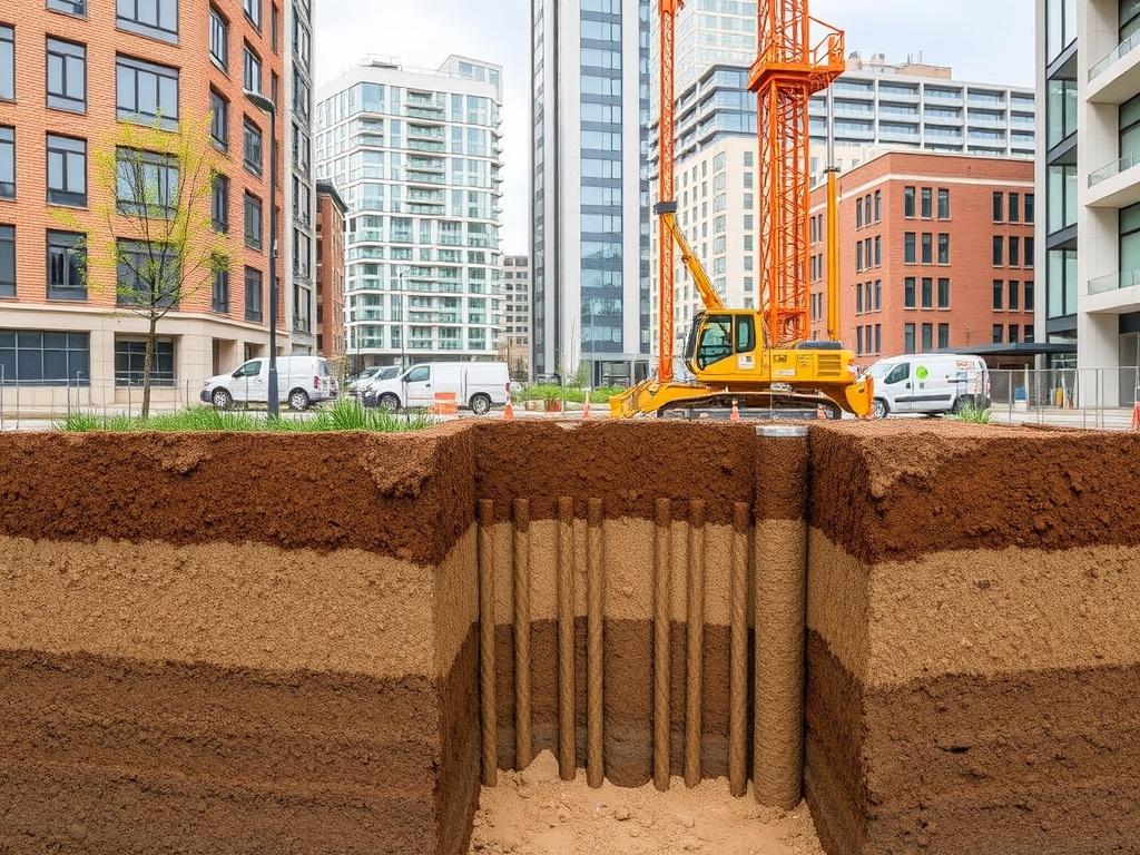 Les fondations profondes (pieux) en milieu urbain. Études géotechniques : la base de la conception Les fondations profondes (pieux) en milieu urbain. Études géotechniques : la base de la conception