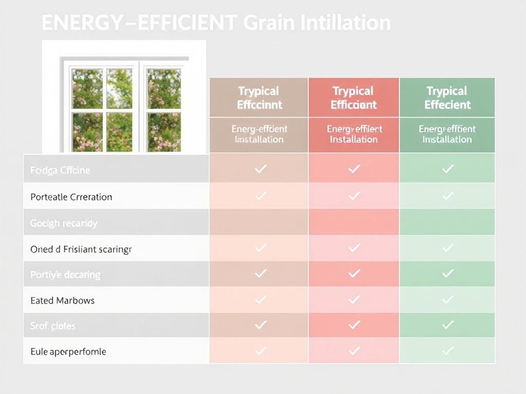 Energy-Efficient Window Installation. Typical product comparison table Energy-Efficient Window Installation. Typical product comparison table