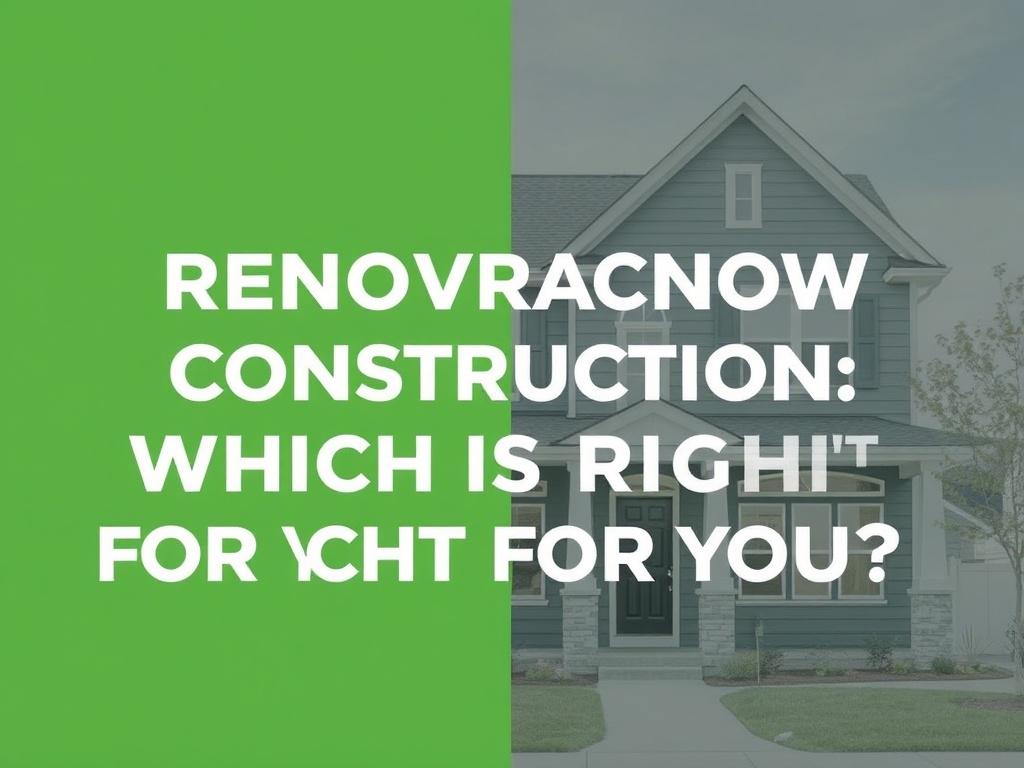 Renovation vs. New Construction: Which is Right for You?. Why this decision matters more than you think Renovation vs. New Construction: Which is Right for You?. Why this decision matters more than you think