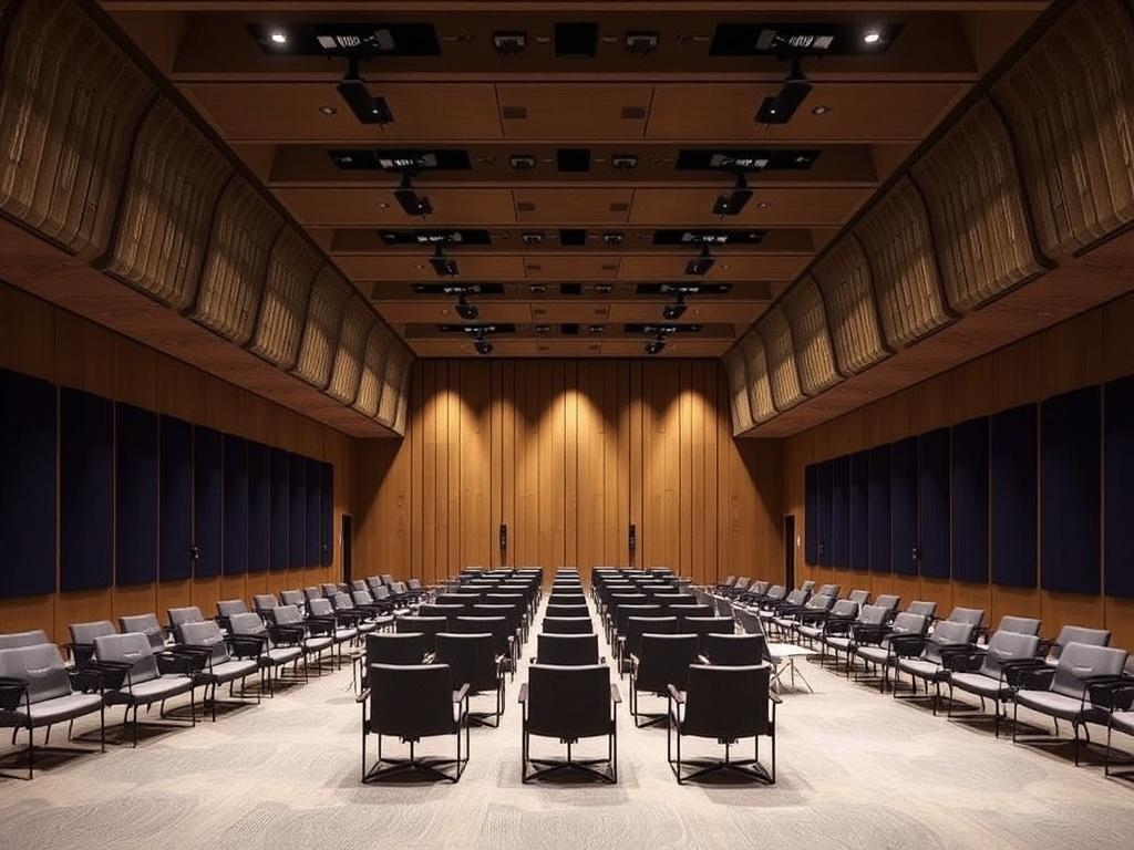     Acoustics in Building Design. Room acoustics: balancing absorption, diffusion, and reflection