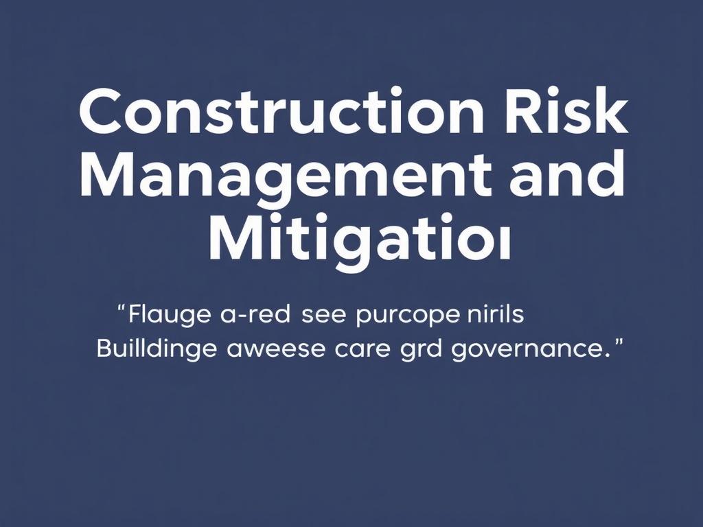 Construction Risk Management and Mitigation. Building a risk-aware culture and governance Construction Risk Management and Mitigation. Building a risk-aware culture and governance